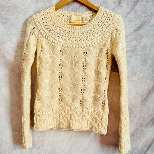 Antropologie Guinevere Hand Woven Wool/Alpaca Sweater - Size Small